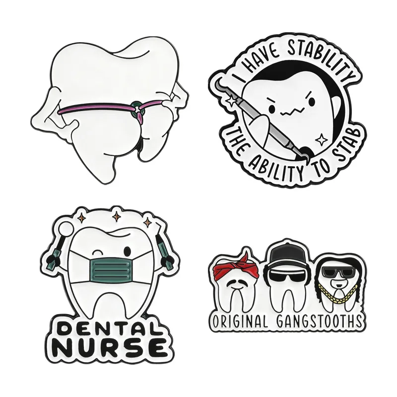 4PCS Medical ambulance First Aid Doctor stethoscope Clothers Badges For Backpack Hat Punk Brooch Decor Jewelry - view 5