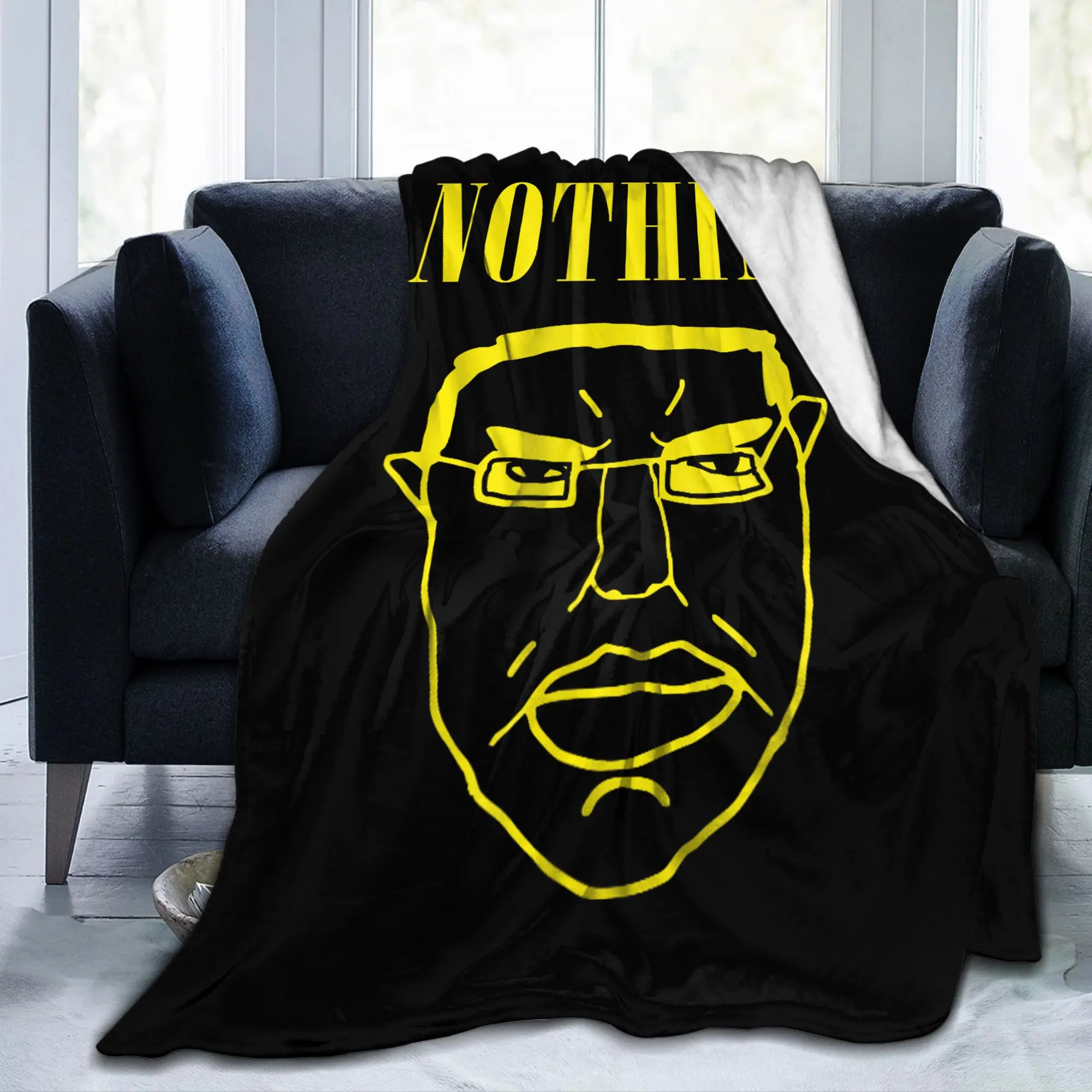 Chudjak Chud Nothing Ever Happens Flannel Blanket Funny Meme Funny Throw Blankets for Bedspread Ultra-Soft