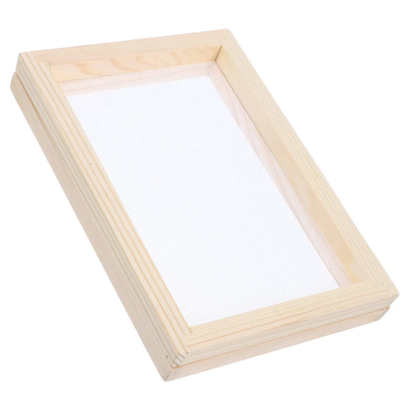DIY Paper Making Screen Wooden Frame Craft Kit for Hands on Learning Tool Recycled Paper Art Decorative Dried Flowers