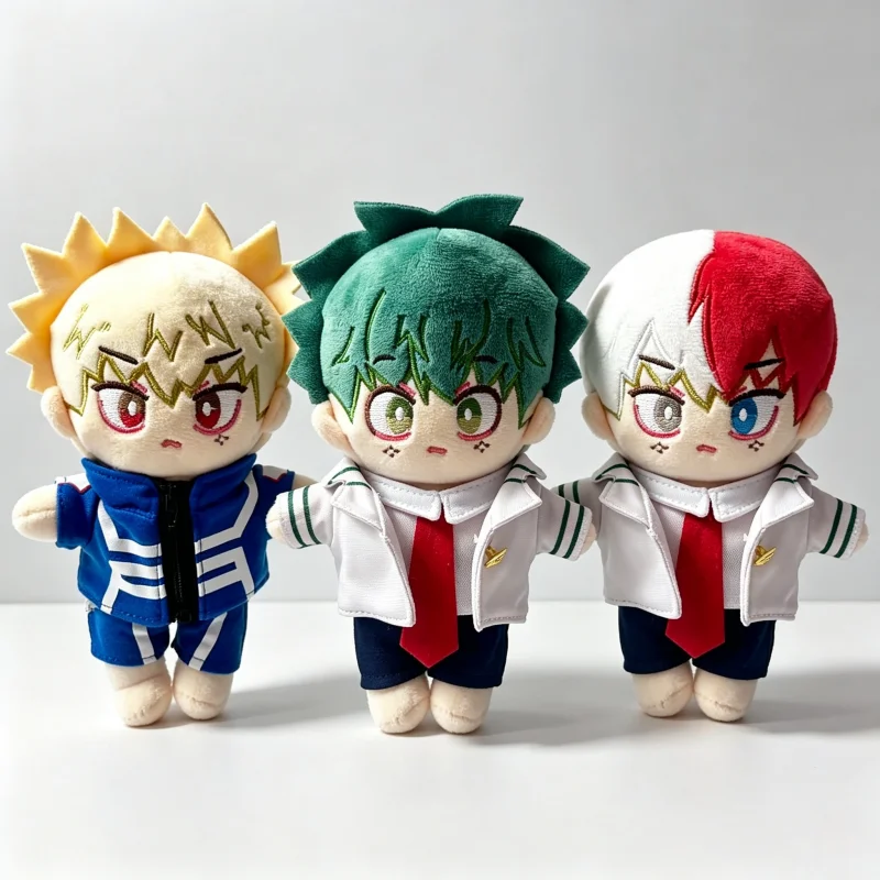 20cm Academia Peluche Toys Stuffed Soft Anime Midoriya Izuku Bakugou Katsuki Todoroki Shoto Birthday Gift Toys