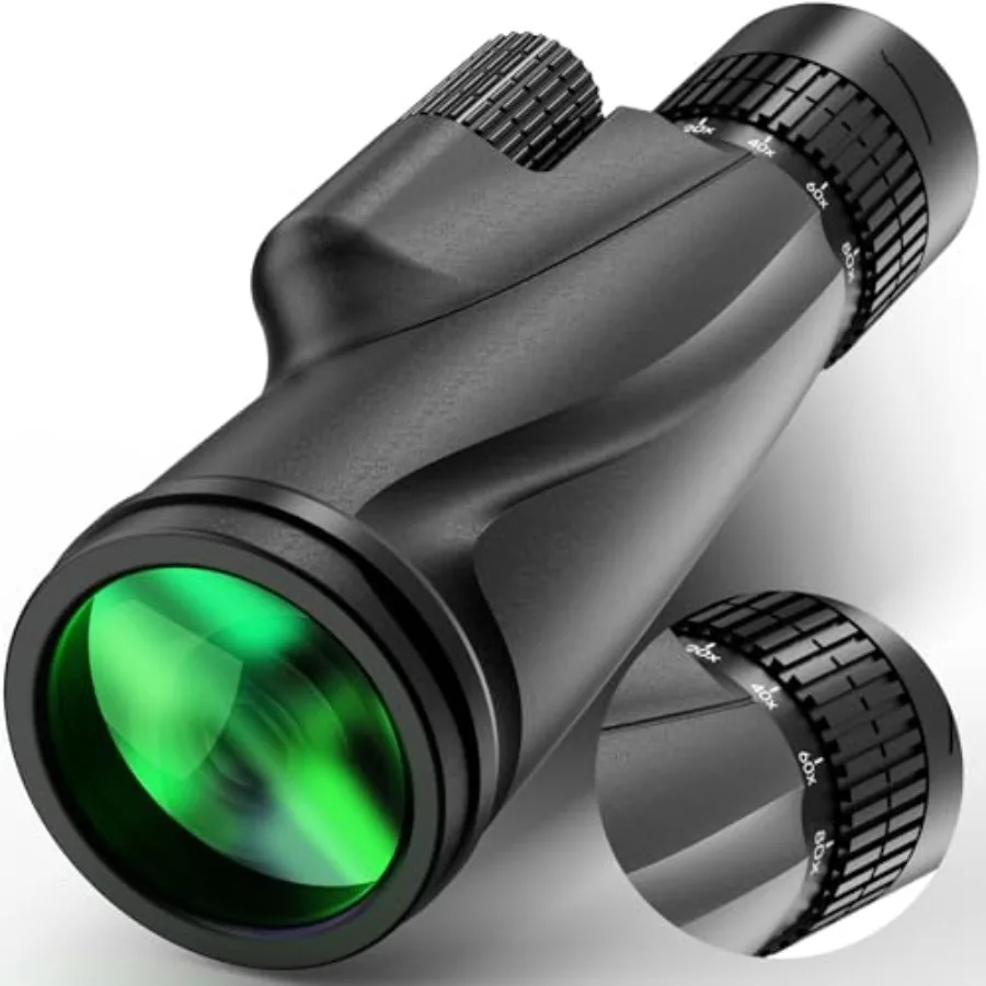

Monocular Telescope 80 x 100 High Powered Monoculars for Adults with Tripod, Monocular for Smartphone Suitable for Bird Watchin