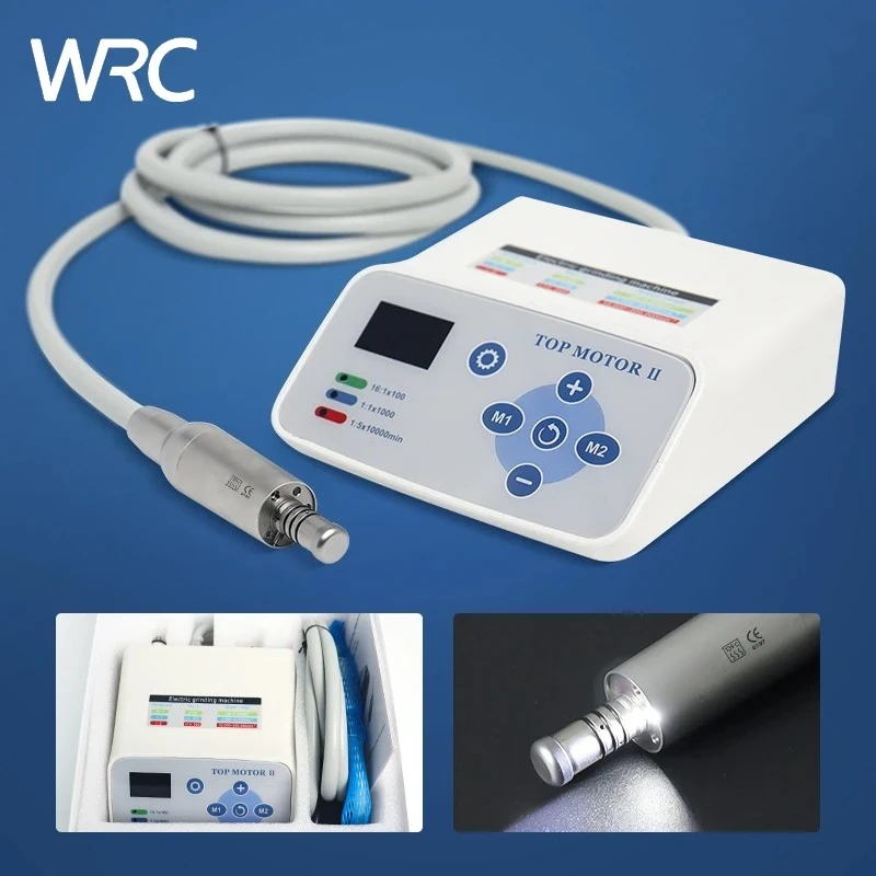 

TOP MATOR 2, стоматологический бесщеточный светодиодный микромотор, внешний электродвигатель с распылителем, НОВЫЙ синий умный сенсорный экран, стоматологическое оборудование