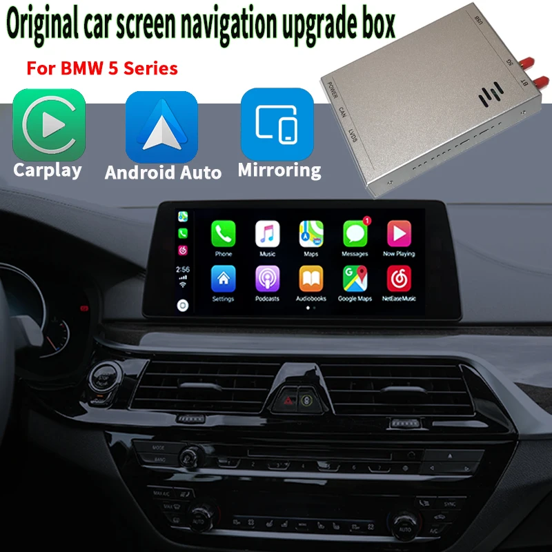 Suitable for BMW 5 Series Original Car Screen Navigation Upgrade Box Wireless Carplay Android Cares Mirroring Adapter