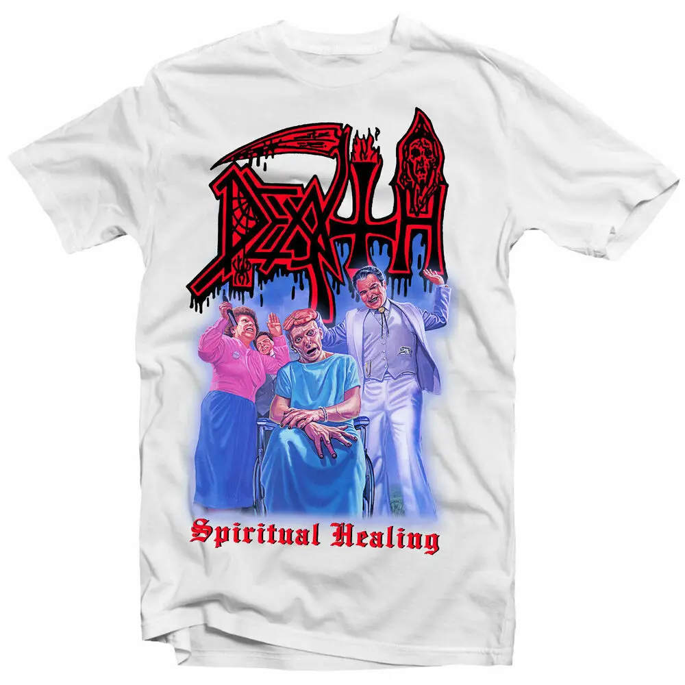 

DEATH band Spiritual Healing Men T-shirt White Unisex All Sizes TA4844