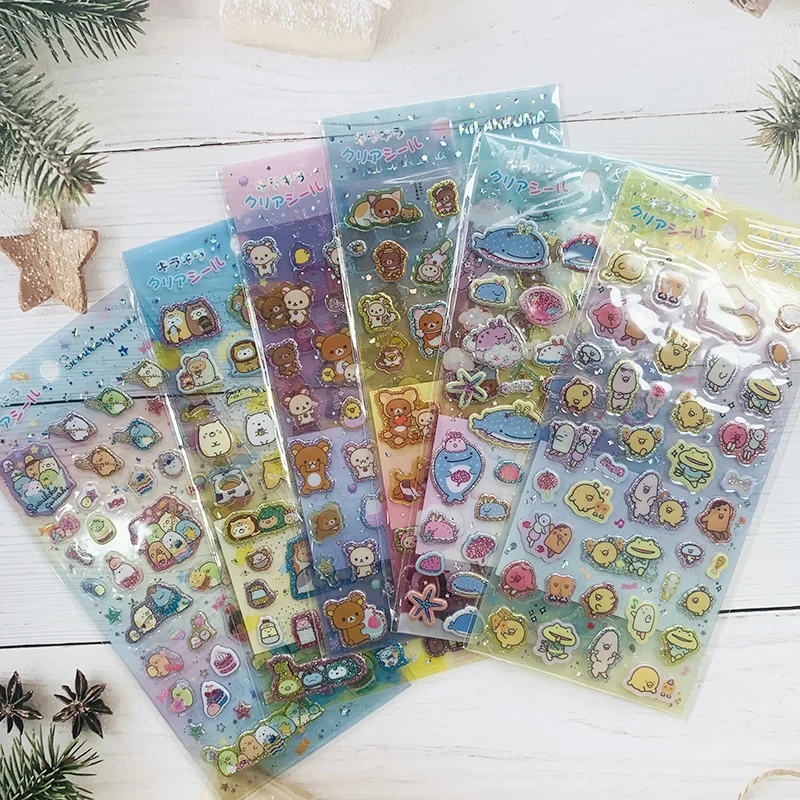 

Мультяшная наклейка Rilakkuma, милая 3D рельефная трехмерная наклейка для девочек и мальчиков, сделай сам, Ipad, чехол для мобильного телефона, украшение, наклейка с наградой