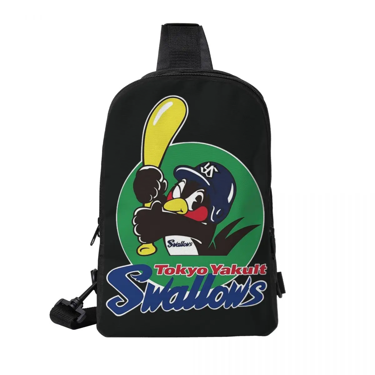 

Tokyo Yakult Swallows Chest Bag Men Sling Crossbody Backpack Chest Bag Traveling Hiking Daypack Shoulder Bag
