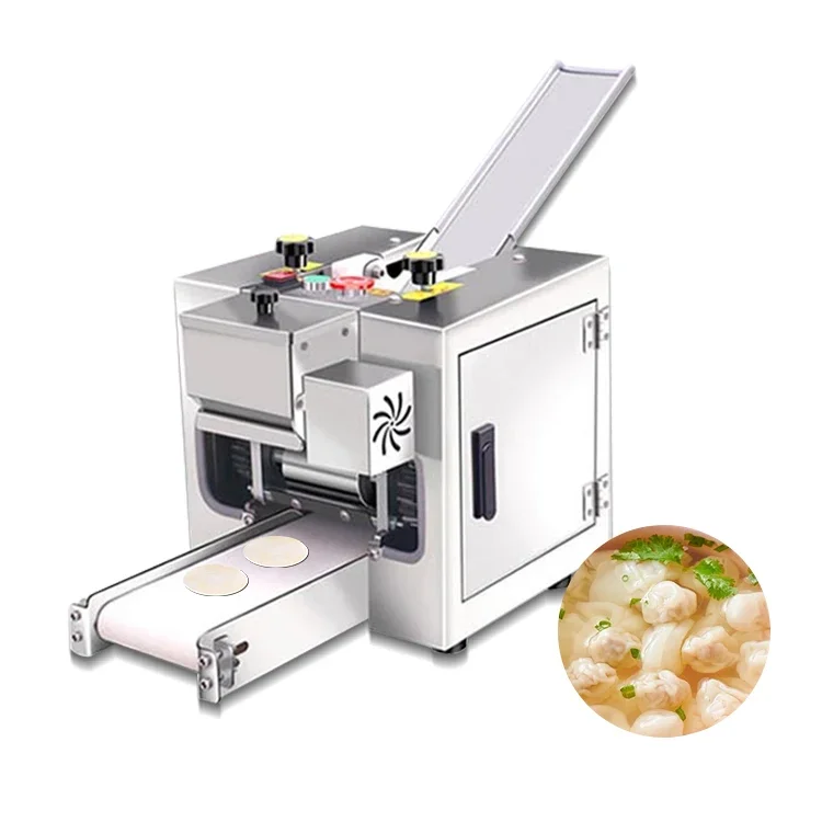 

China Stainless Steel Automatic Dough Roller Sheeter Machine Electric Dumpling Skin Noodle Cutter Pasta Maker Making Machine