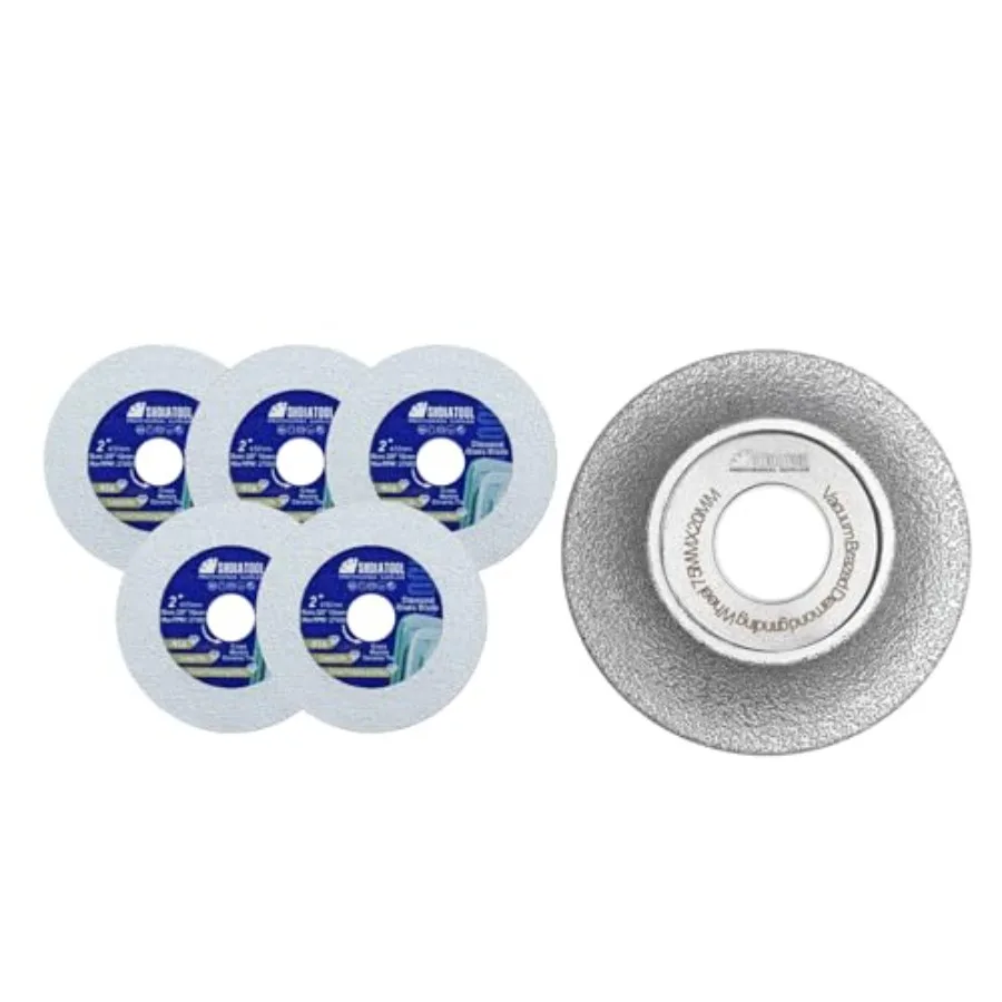 

Алмазный отрезной диск для стекла, 2-дюймовый ультратонкий пильный диск для плитки, керамики, фарфора, мрамора, 50 мм, 5 шт. в упаковке