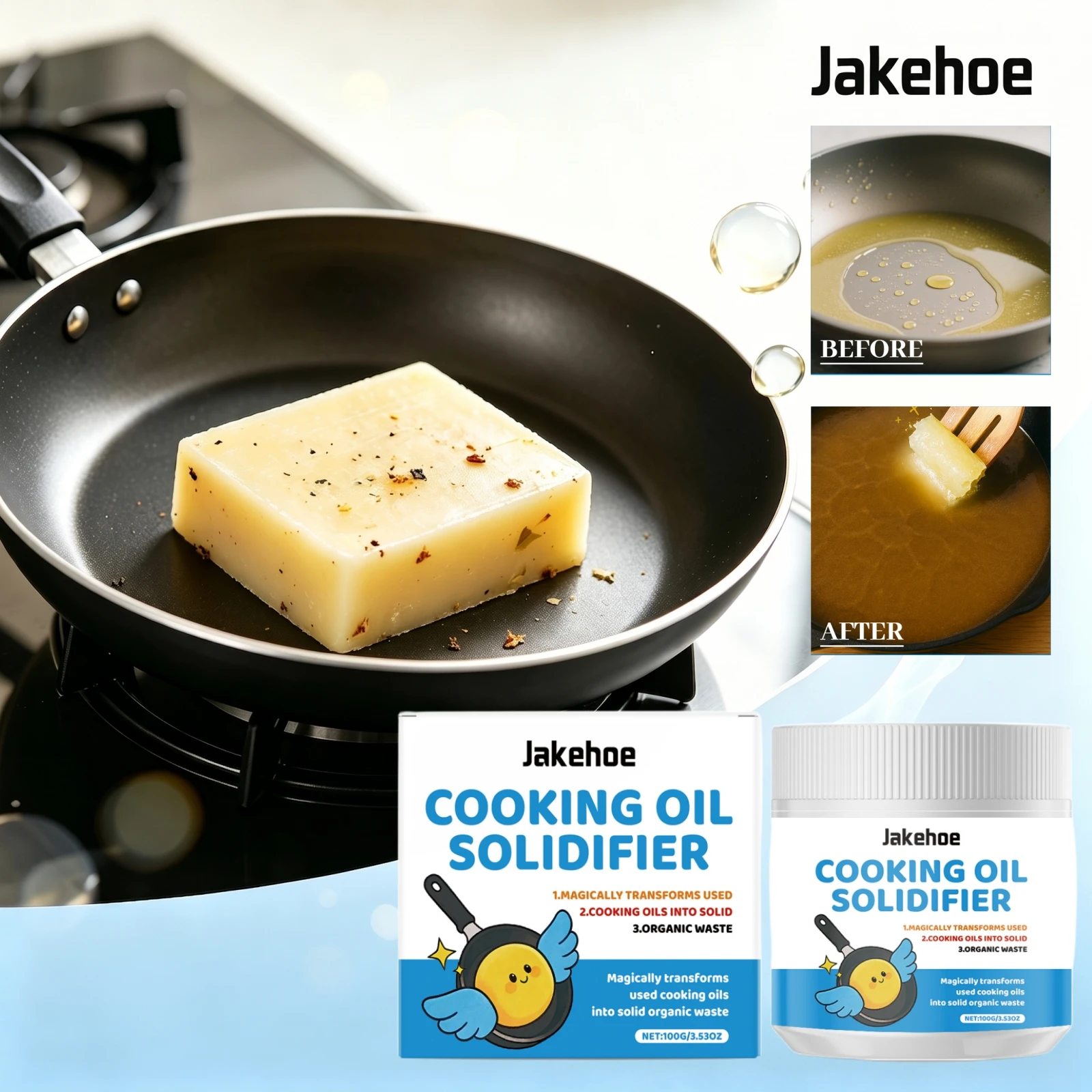 Home Cooking Oil Disposal - Cooking Oil Solidifier Hardens Used Fry