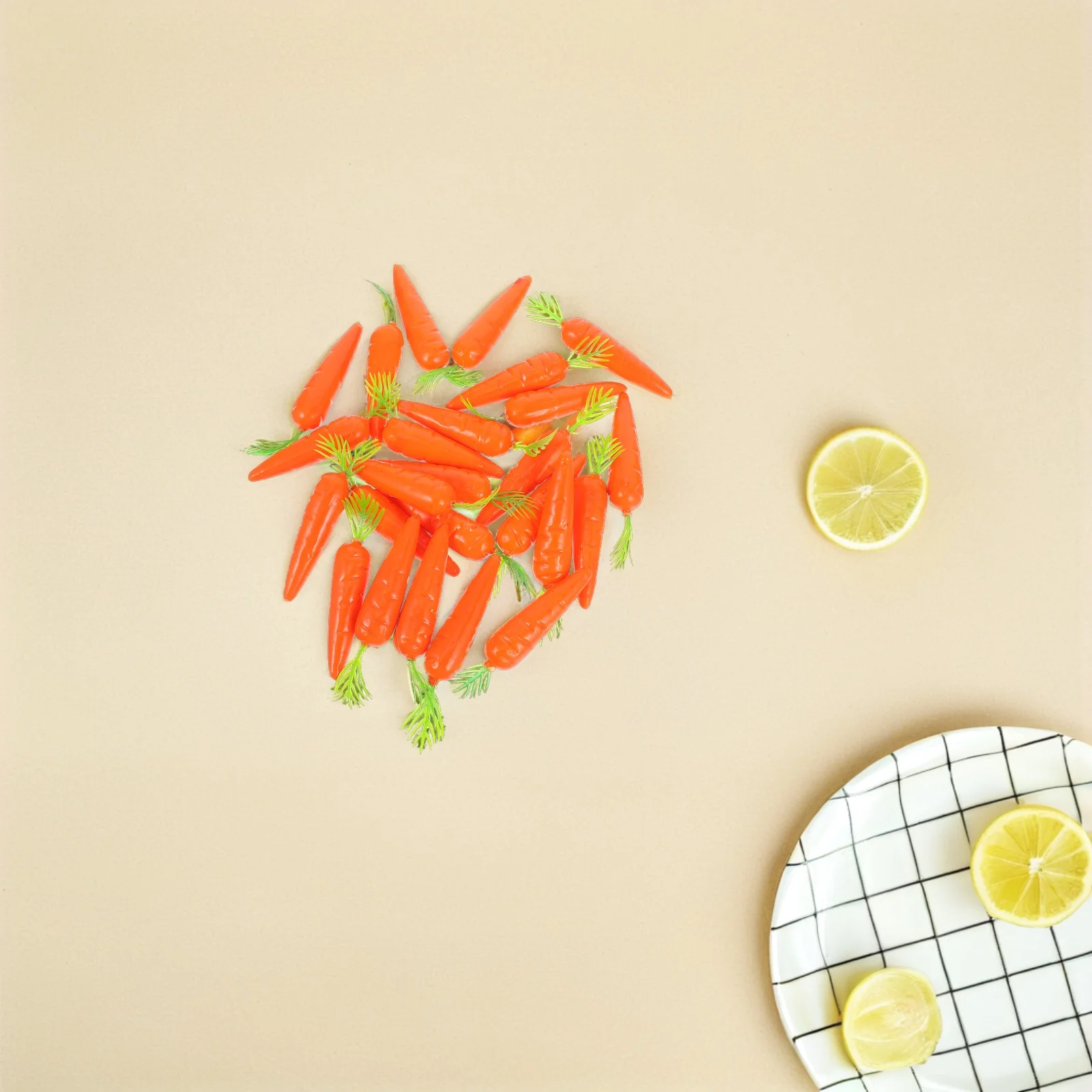 25 قطعة من الجزر الرغوي المصغر خضروات اصطناعية صغيرة واقعية لبيت الدمى والمطبخ والمناظر الطبيعية الصغيرة وديكور مشهد الحديقة الخيالية