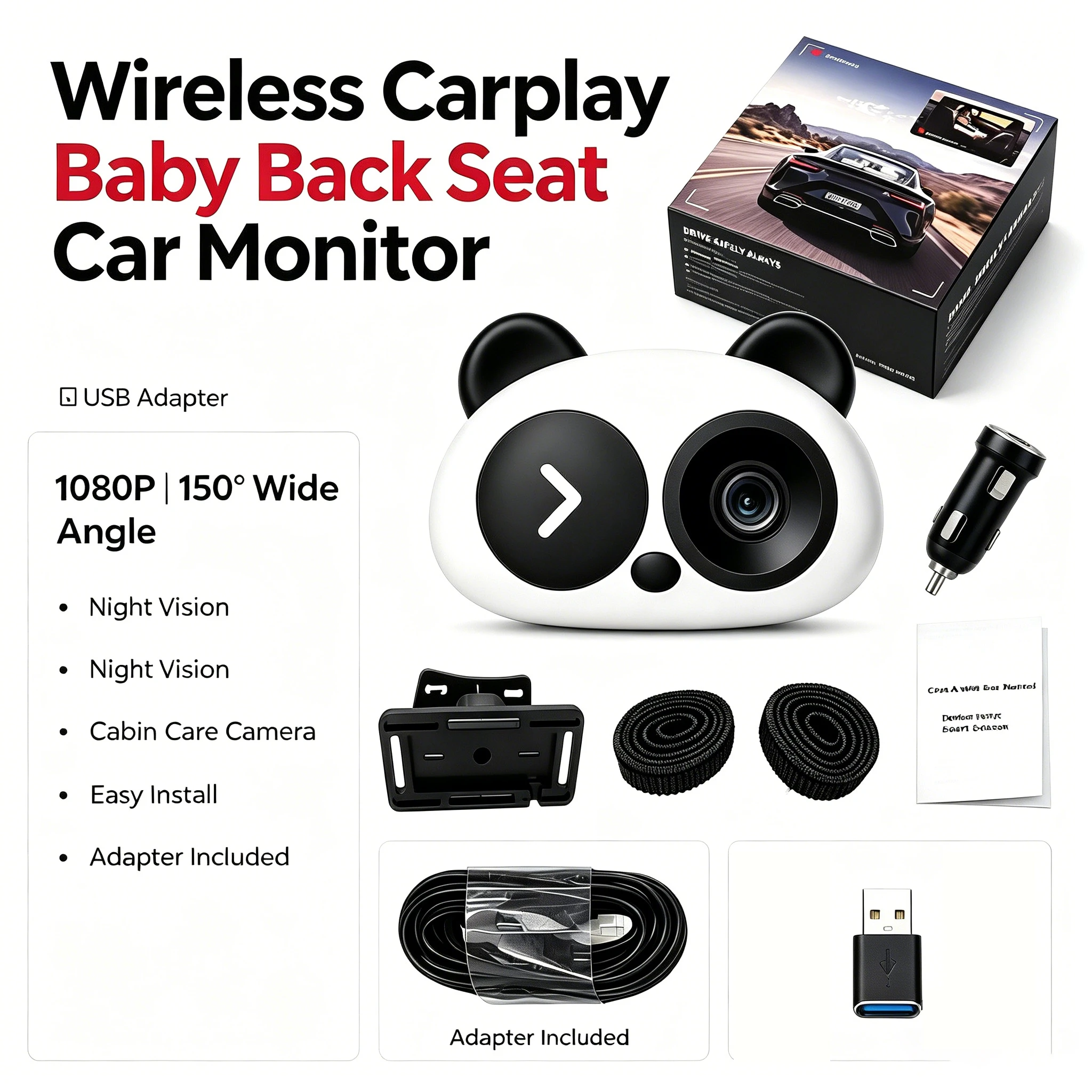 wireless-carplay-baby-back-seat-car-monitor-1080p-150°-wide-angle-night-vision-cabin-care-camera-easy-install-adapter