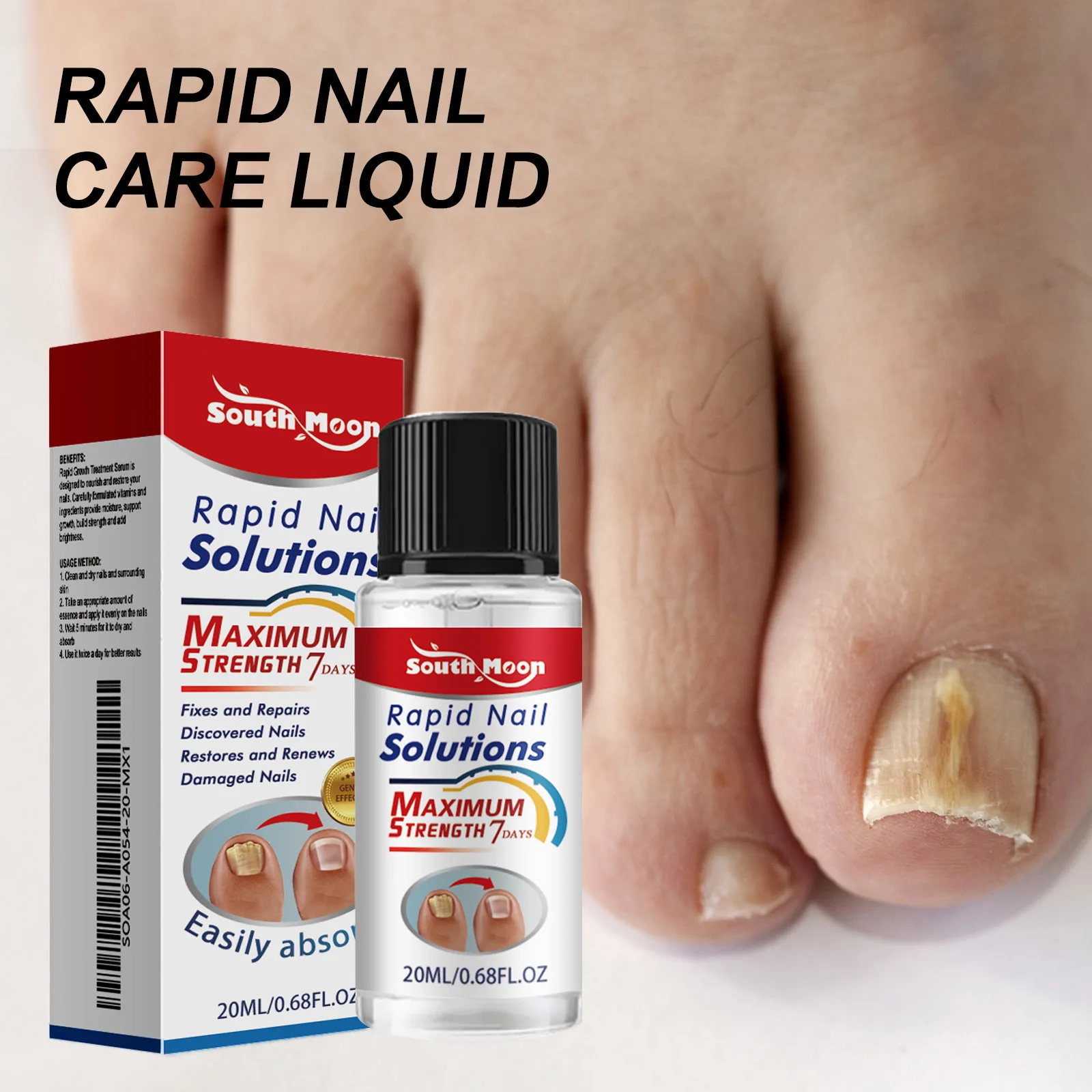 Nail Care Serum moisturizes and repairs yellowing and thickening gray nails and rotten nails.