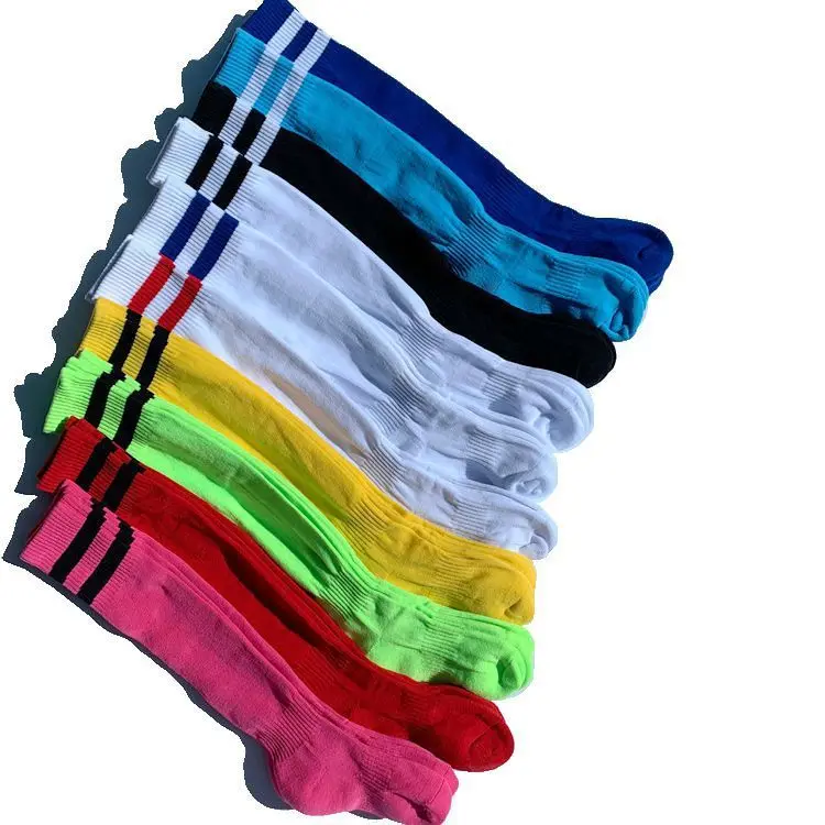 CHAOZHU Young 13-18Y Boys Training Football Stretch Non-slip Sweat-absorbing&quick-drying Casual Knee High Socks High Tube