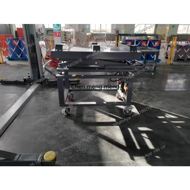 Electric vehicle battery pack disassembly and repair platform pneumatic lift