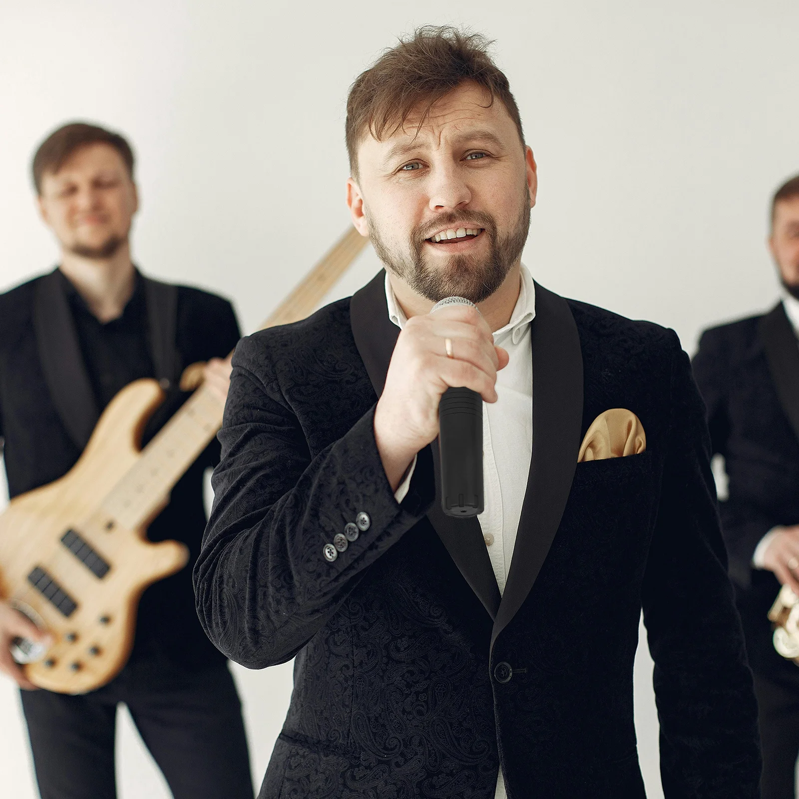 

2Pcs Anti Slip Shockproof End Cap for Microphone Silicone Handle Sleeve Cover for Wireless Handheld Mic Protective Grip