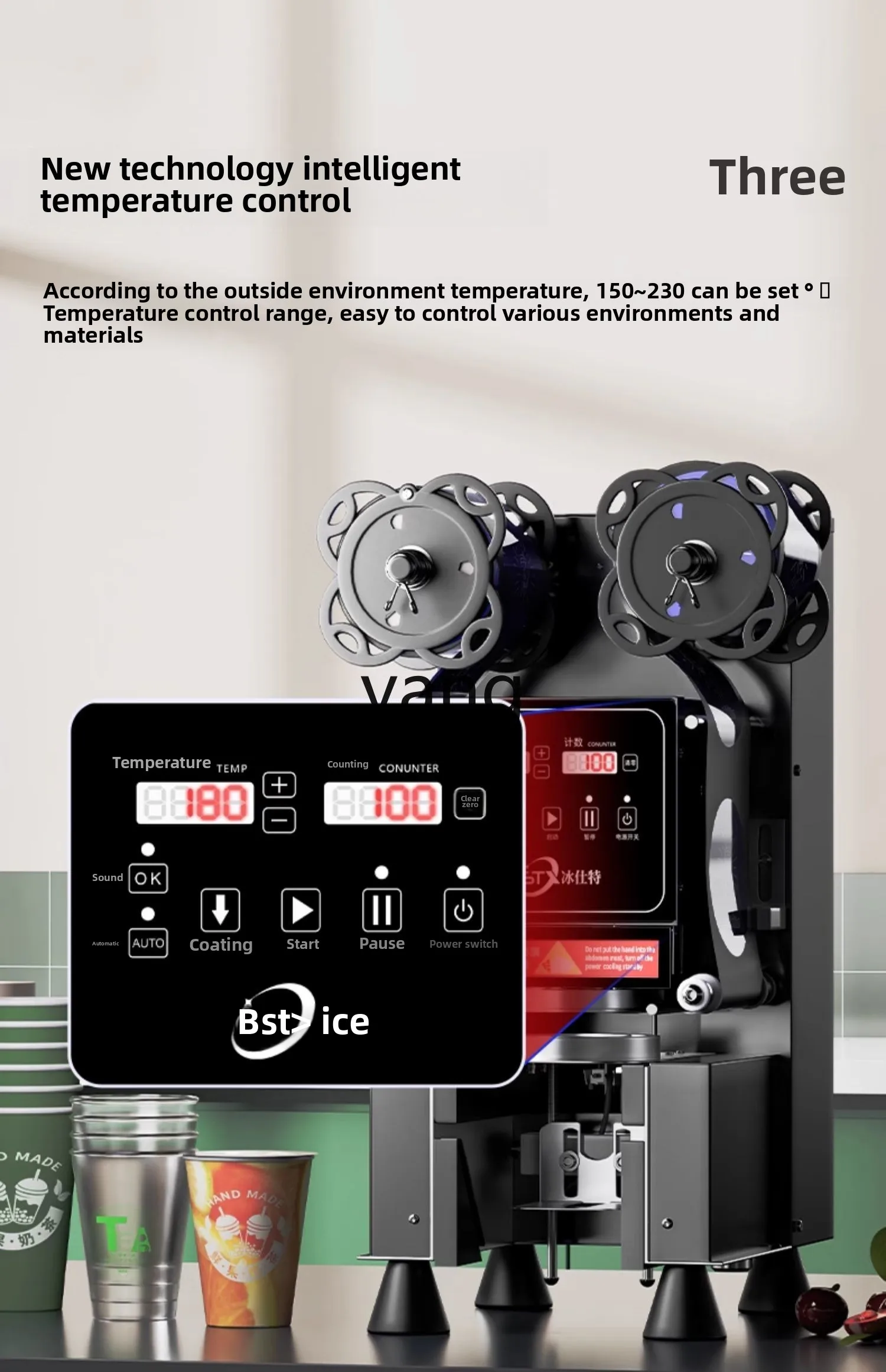 Lcx milk tea shop equipment automatic commercial beverage sealing machine soy milk cup sealing machine view 5