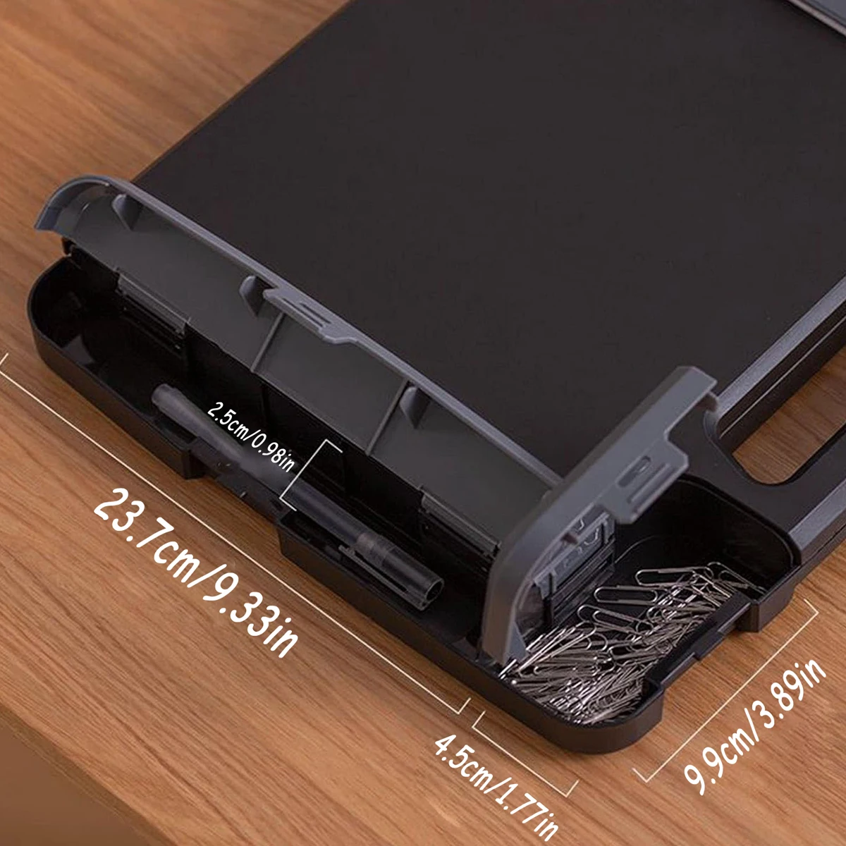 قطعة واحدة من حافظة الحافظة المحمولة مع مساحة تخزين، حافظة تخزين بلاستيكية بمقبض، صندوق حافظة مع فتحة جانبية #6