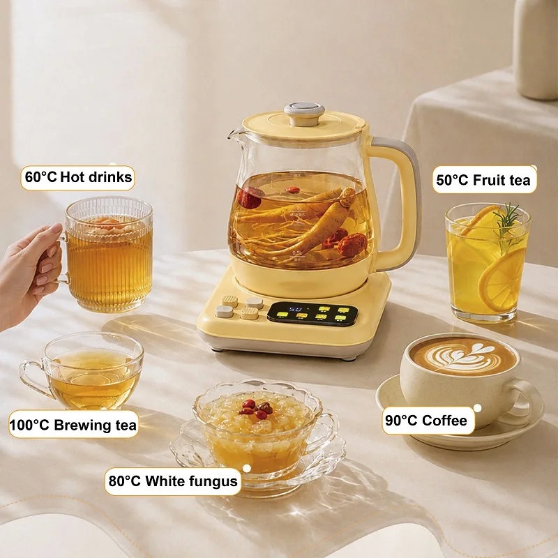 1.7L Multi-functional Electric Kettle 24h Appointment Smart Health Kettle Home Tea Maker Keep Warm Medicinal Meal Kettle 600W