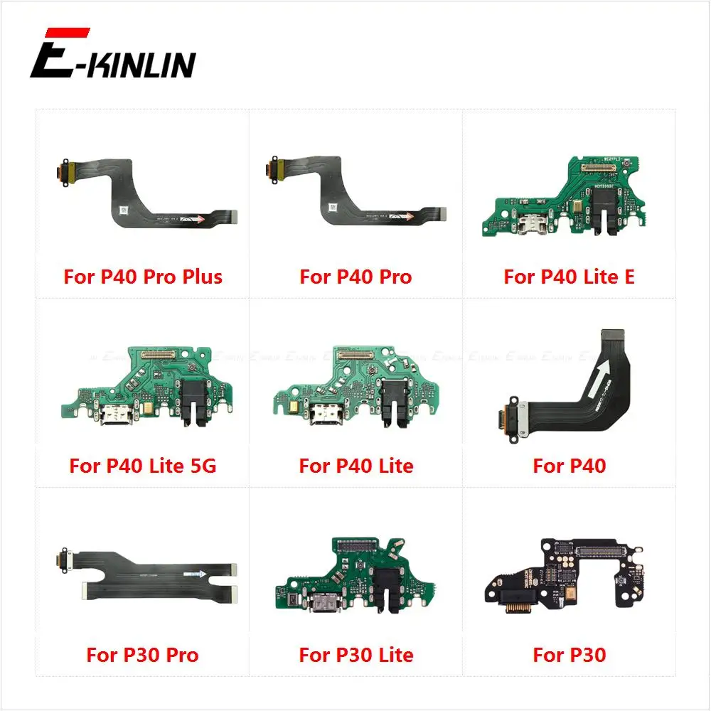 Power Charging Connector Plug Port Dock Board With Mic Microphone Flex Cable For HuaWei P40 Lite E 5G P30 Pro Plus