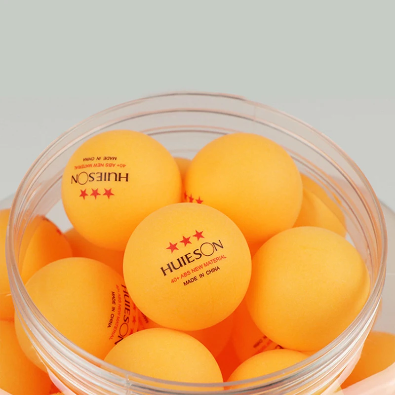 

New Material 3 Star Table Tennis Balls Sets 30/50/100 Pcs Orange White English Marked Ping Pong Balls ABS Training Balls