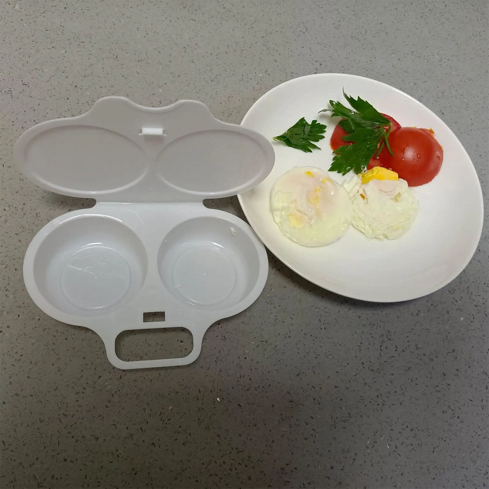 Microwave Egg Cooker Steamer & Omelet Maker, Double Layer Hard PP, for Sandwiches, Pita Bread & Boiled Eggs, Home Breakfast