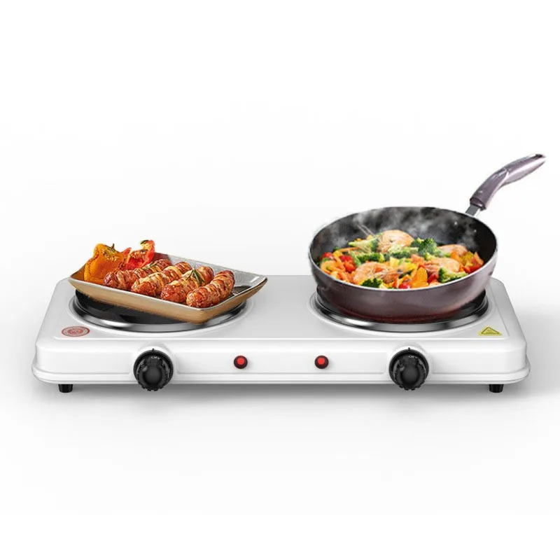 Fogão elétrico duplo, fogão de aquecimento, máquina de cozinhar com temperatura ajustável, fogão elétrico para fabricação de café