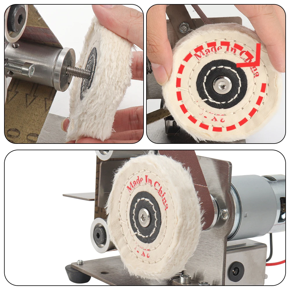 Cloth Buffing Wheel For Belt Sanding Polishing Grinding Wheel Rotary Tool Rust Removal Wheel Pad for Mini Electric Belt Sander