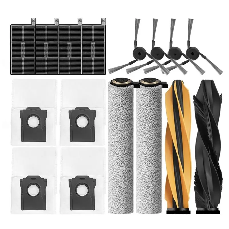 

[NEW!N92R】 Replacement Parts For Dreame Aqua 10 Ultra- Roller Mop, Main Brush, Hepa Filter& Dust Bag Accessories