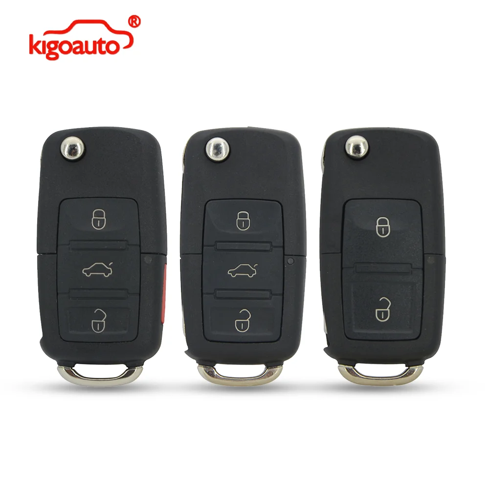

kigoauto Remote Key Shell 2/3 Button 1JO-959-753-T for VW Volkswagen Seat Skoda Passat Golf Jetta Polo Bora 2000+