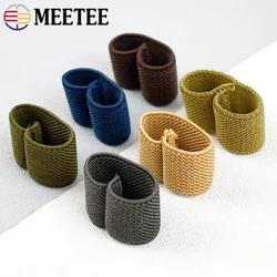 5-50Pcs Elastic Nylon Belts Loop Waistband Elasticity Ring Fixed Buckle Trouser Belt Loops Keeper Webbing Rubber Band Tail Clip