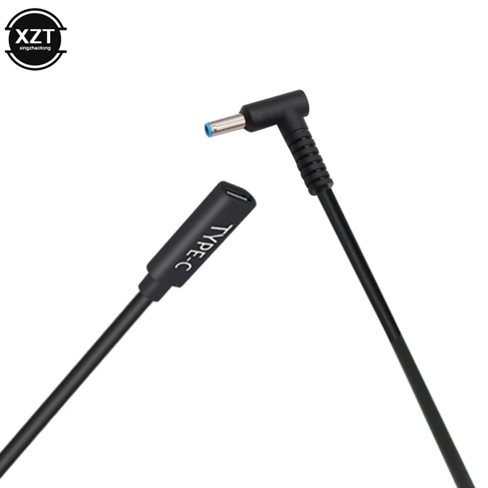 NEW USB Type C to 4.5x3.0mm DC Power Adapter Charger Connector for HP Laptop Stream Spectre Pavilion Envy Elitebook Split Chrome