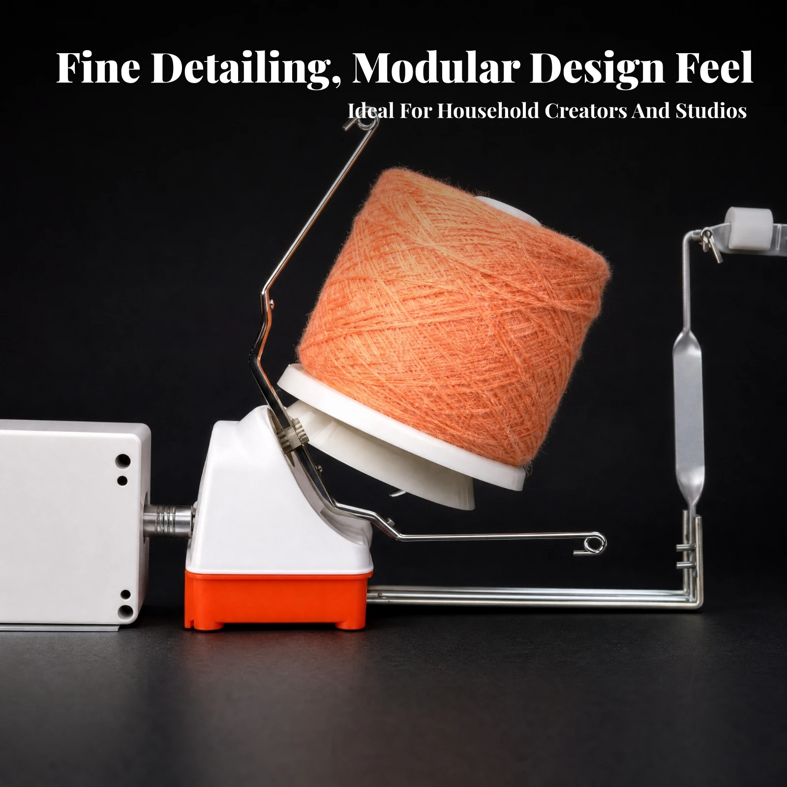 12V Electric Yarn Ball Winder Low-Noise Electric Yarn Winder with Adjustable Speed Control for Knitters, Crochet Projects