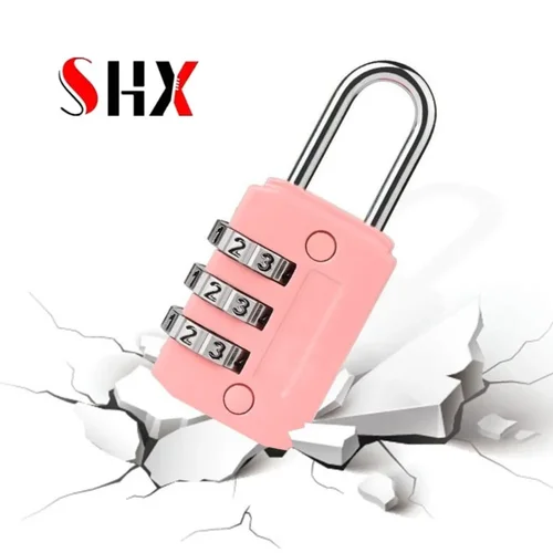 Imagen 2 del producto Mini candado de combinación de contraseña y número de código de dígitos, cerradura de seguridad de viaje para equipaje, candado para gimnasio, envío directo