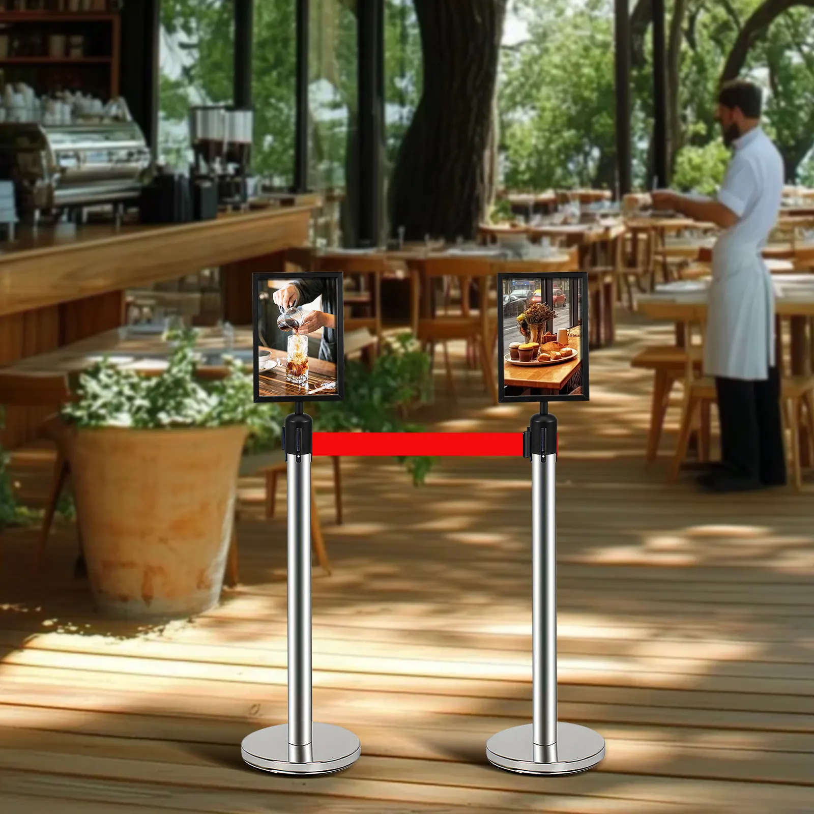 Display Holder Card Office Halloween Christmas New Year Floor Sign Holder Hotel Management Floor Stand Sign Holder Vertical