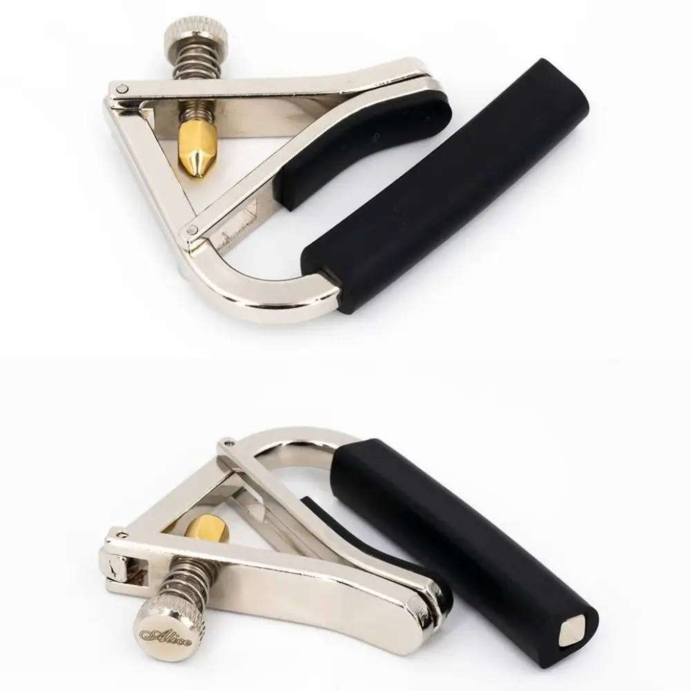 Pin Puller Design Guitar Capo with Pick Holder with Silicone Pad Guitar Tuning Clip Classic Universal Guitar Quick Change Clamp