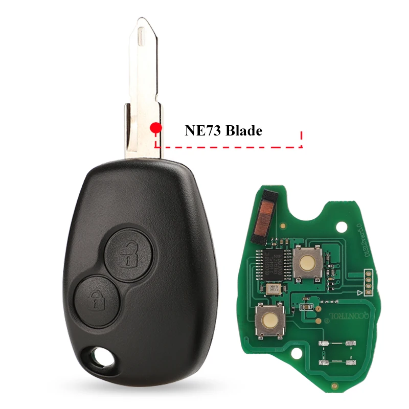 jingyuqin Remote Car For Renault Duster Modus Clio 3 Twingo DACIA Logan Sandero Kangoo Nissan NV400 433Mhz PCF7947/7946/7952E