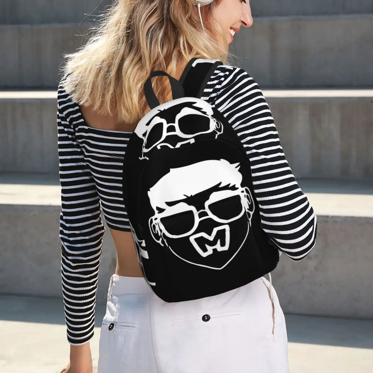 Meaty Marley HD Logo Student Backpack School Bag Hiking Travel Daypack for Men Women Fashion Bookbag Shoulder Bags