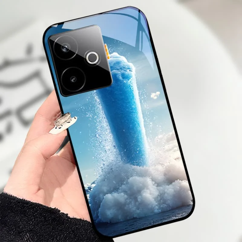 حافظة لهاتف Realme GT7 Pro 5G حافظة من الزجاج المقسى باللون الأسود غطاء صلب لهاتف Realme GT 7 Pro GT7 T RealmeGT 7T حافظات طلاء وردية لطيفة #5