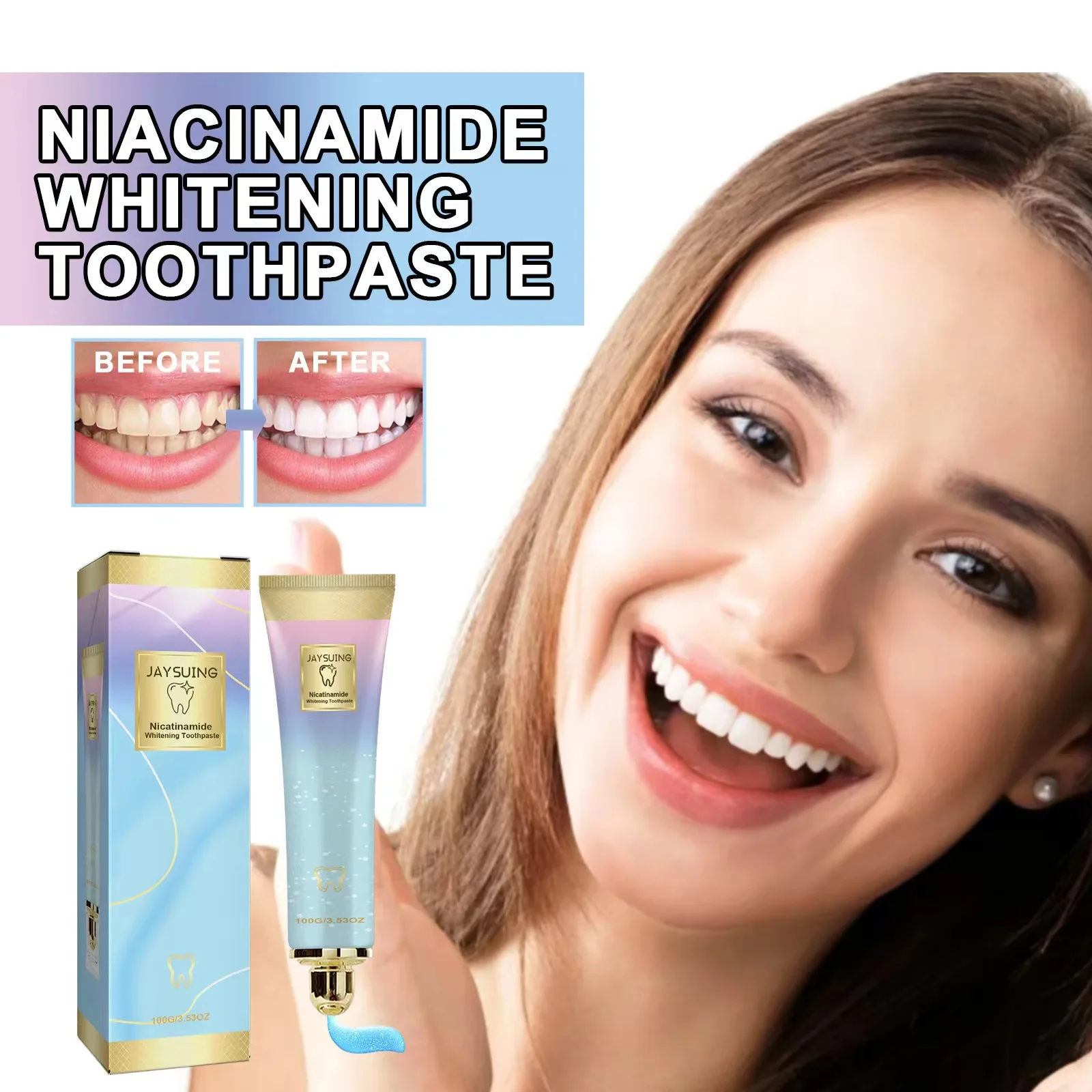 

Whitening Toothpaste Remove Tooth Stain Bad Breath Refresh Clean Teeth Prevent Periodontitis Dental Calculus Remover Toothpaste