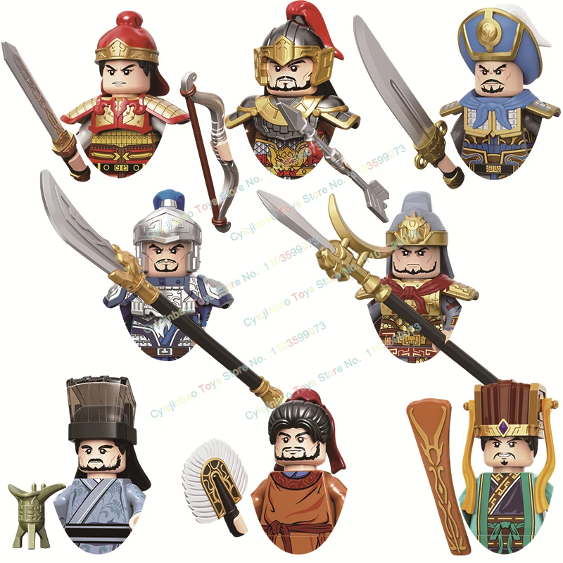 Film Serie Chinesische Historische Zeichen Romantik der Drei Königreiche Bausteine Mini Action-figuren Modell Kinder DIY Spielzeug