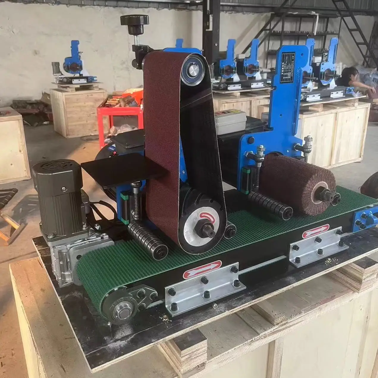 Manual Double Head Combination of Workbench and Swing Arm Manual Deburring Machine