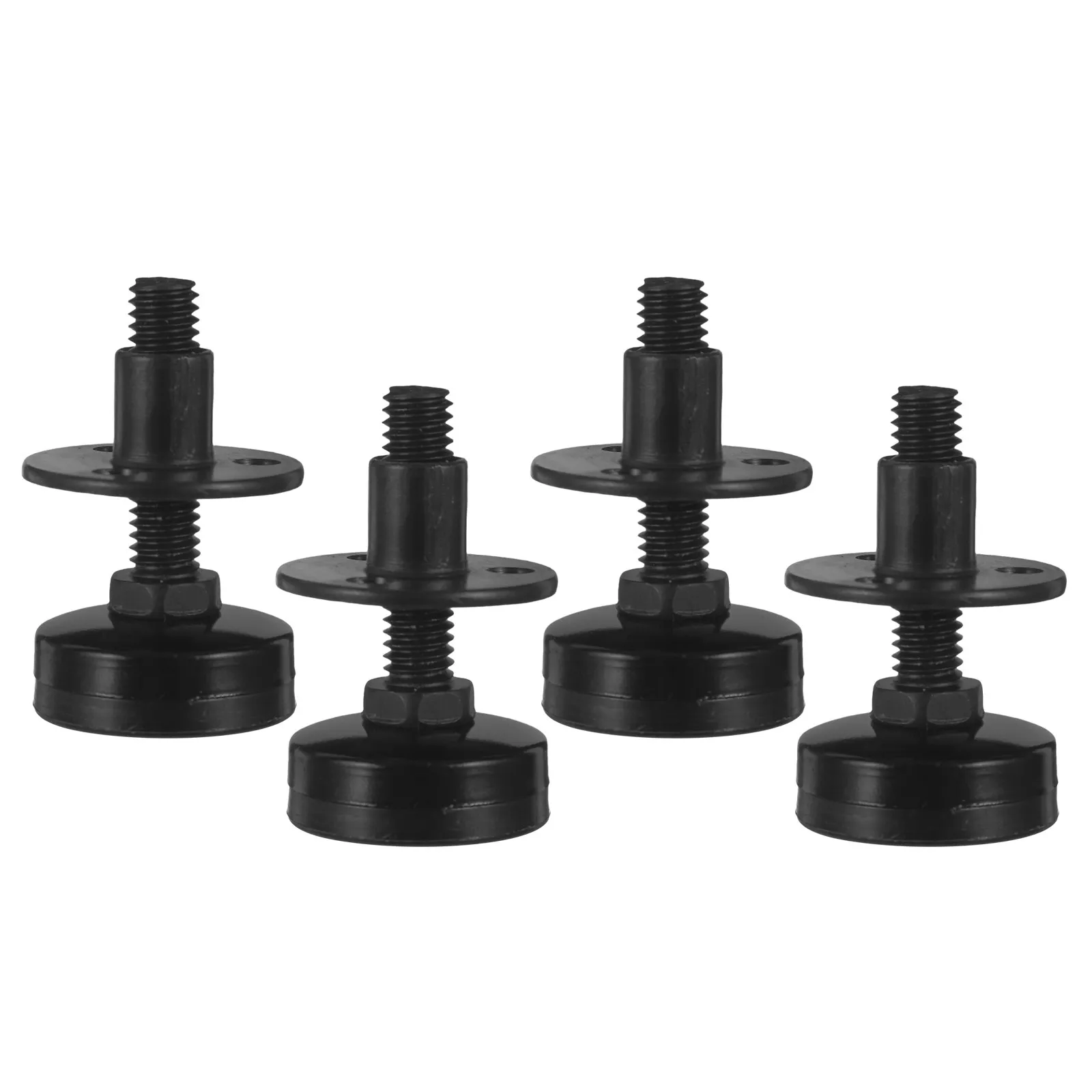 4Pcs Heavy Duty Adjustable Furniture Leveling Feet Screw in Threaded Legs for Cabinet Sofa Tables Workbench Black