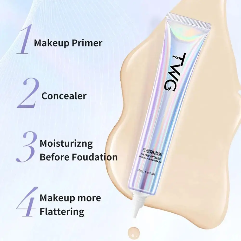 Face Primer Makeup Moisturizing Isolation Cream Invisible Pores Facial Brighten Correcting Skin Tone Refreshing Cosmetics