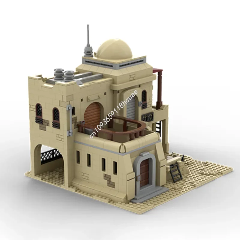 1207PCS Star Battle SW Tatooine Mos Eisley Villa #1 Modular Model Moc Building Blocks Stacking Bricks Creative Kid Toy Gift Diy