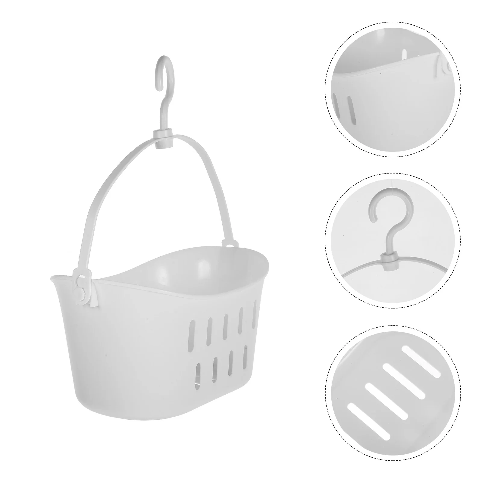 

Plastic Storage Basket College Essentials Hanging Laundry Snack Bath with Handle Baskets