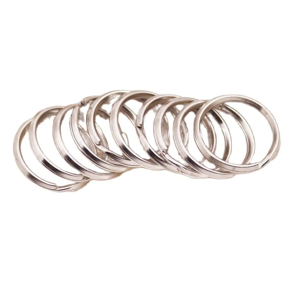 

10PCS 25mm Steel Rings Stainless Steel Circle Keychain For Key Chains DIY