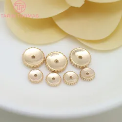 (3109)20PCS 6x1.5MM 9x2MM 24K Gold Color Plated Brass Spacer Beads Bracelet Beads High Quality Diy Jewelry Accessories