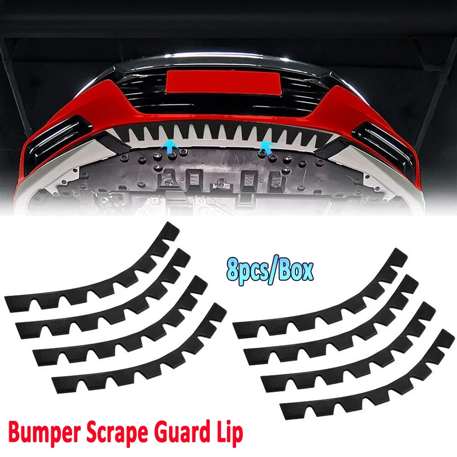 

Universal Car Front Bumper Bottom Anti-Scratch Scrape Strip Body Guard Kit Protector Trim DIY Anti-Skid Stickers Black