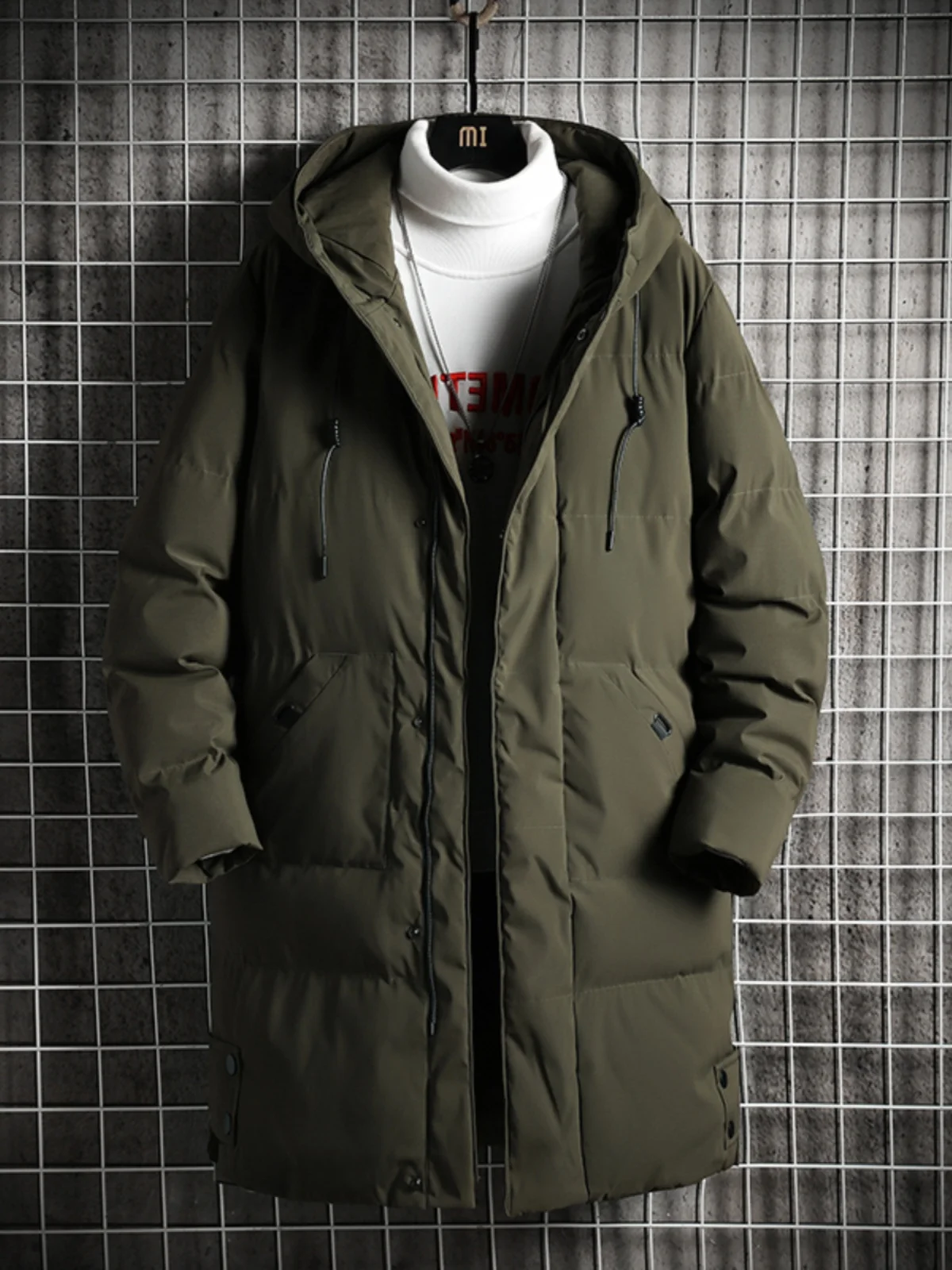 

Мужская утепленная куртка большого размера из хлопка с капюшоном, средней длины, для осени и зимы, с теплоизоляцией, повседневная, прямого кроя