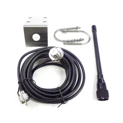 VHF Marine Antenna 156-163Mhz Rubber Waterproof Mast Aerial with 5M RG-58 Cable for Boat Sailboat Yacht